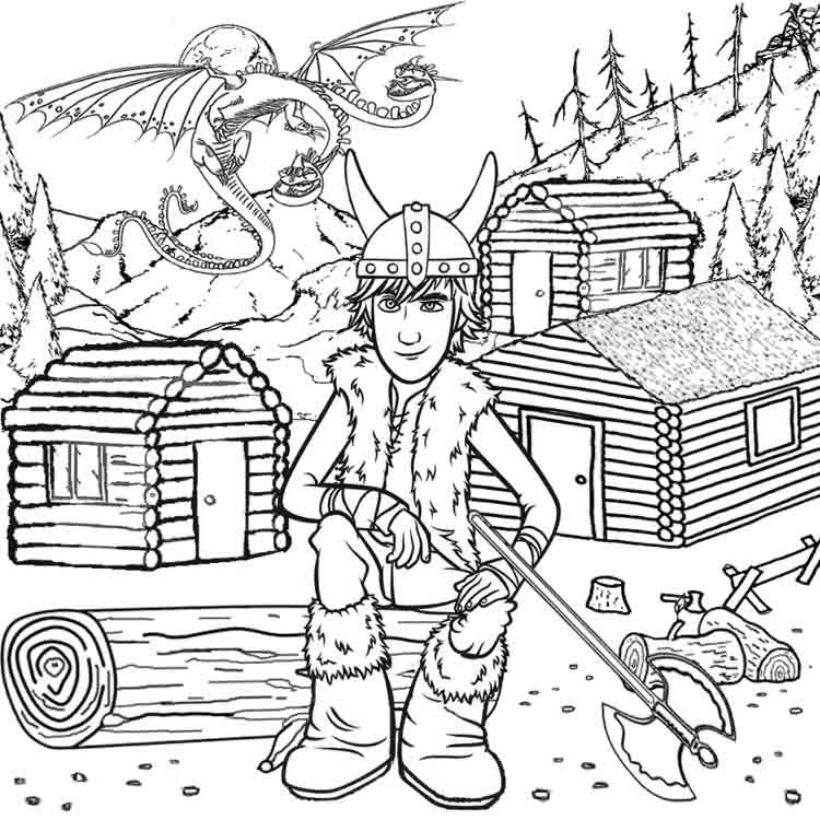 Cabin Coloring Page Printable | Coloring Pages For All Ages