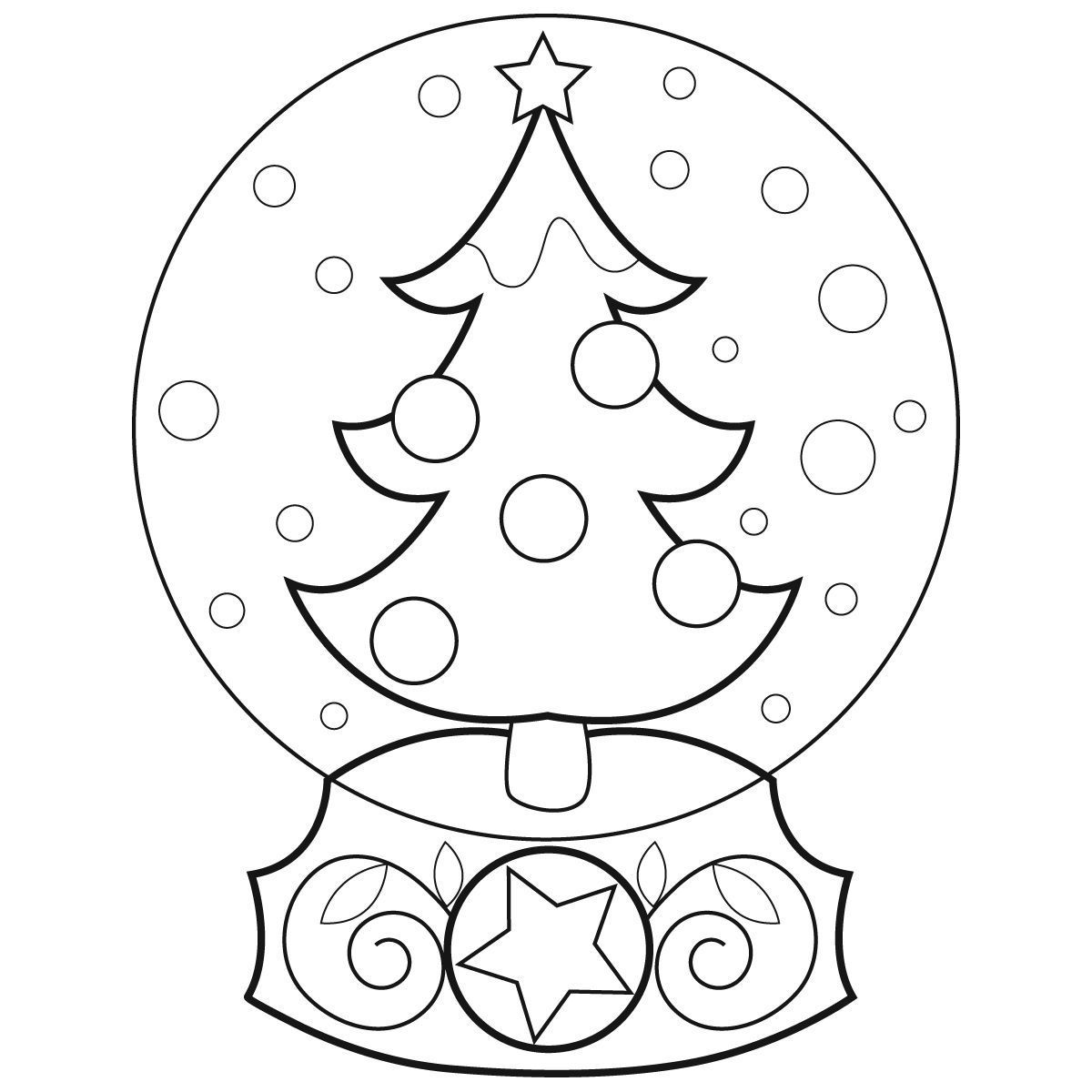 Free Snow Globe Coloring Page Download Free Snow Globe Coloring Page