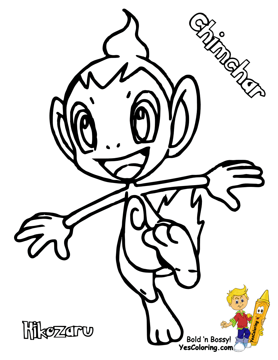Chimchar Pokemon coloring page