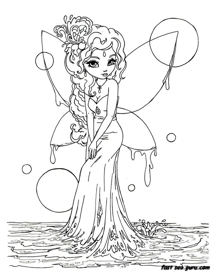 Free Beautiful Fairy Coloring Pages, Download Free Beautiful Fairy Coloring  Pages png images, Free ClipArts on Clipart Library