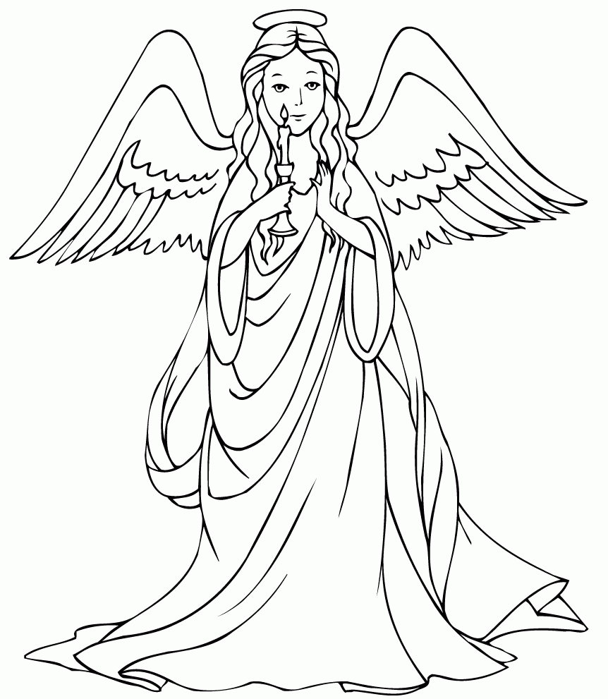 christmas angel coloring pages   Clip Art Library