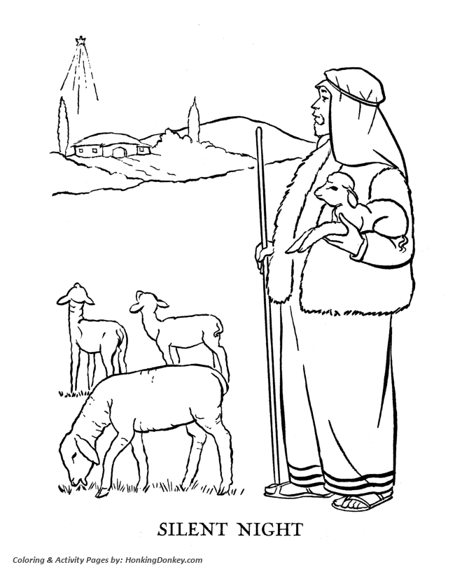 Bible Coloring Pages Shepherds | Coloring Pages For All Ages
