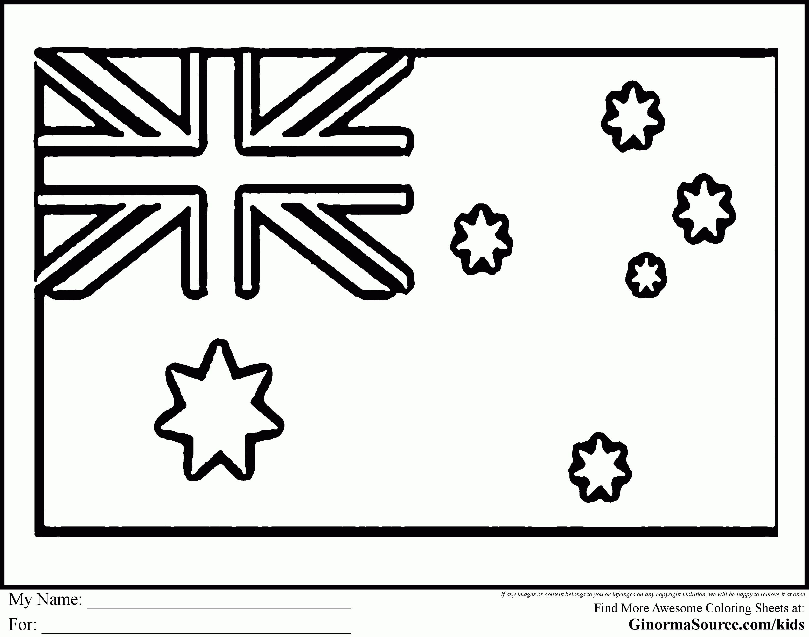 free printable australian flag template - Clip