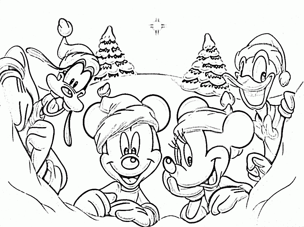 Frozen Christmas Coloring Page