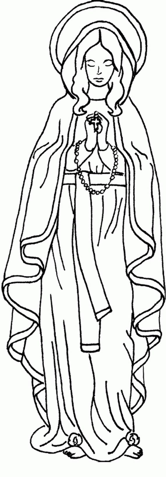 coloring pages of mary and jesus