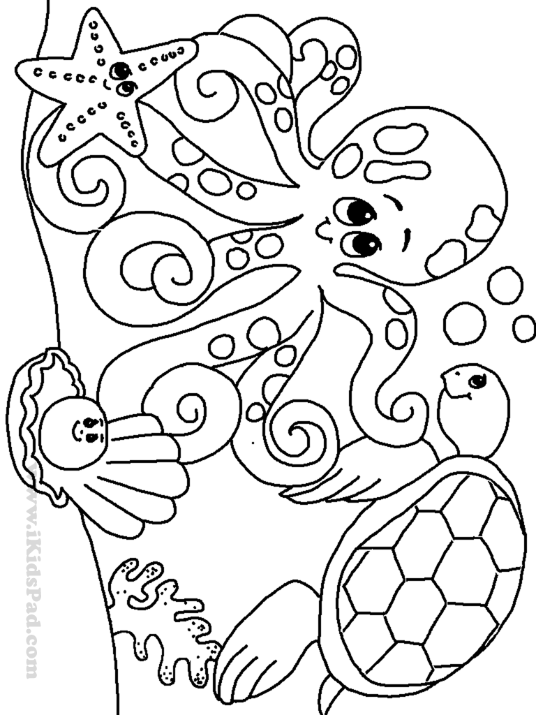 colouring pages sea animals   Clip Art Library