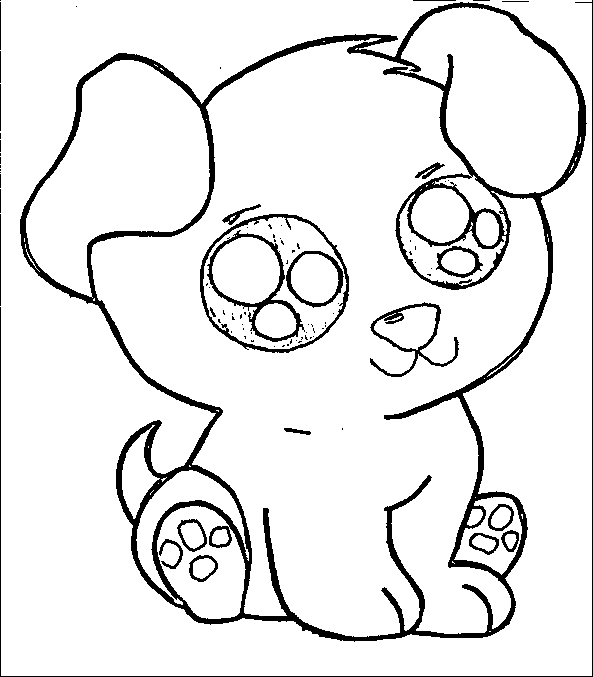 Free Coloring Pages With Cute Puppies, Download Free Coloring Pages
