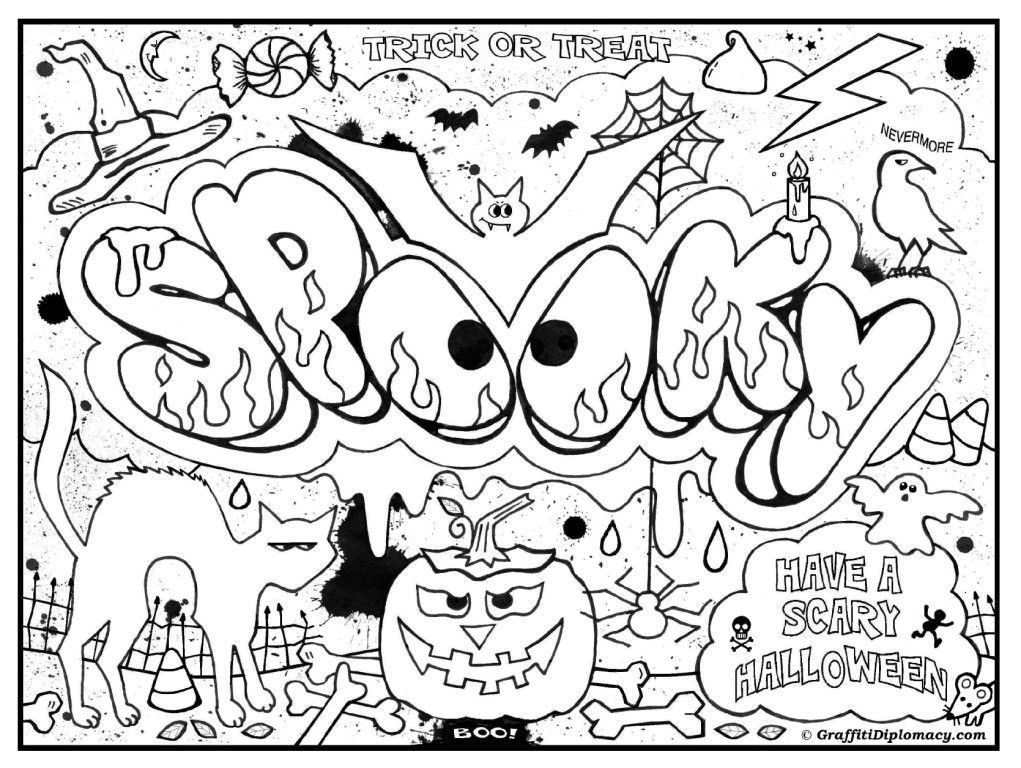Easy Coloring Pages for Teenagers Graffiti Coloring Pages