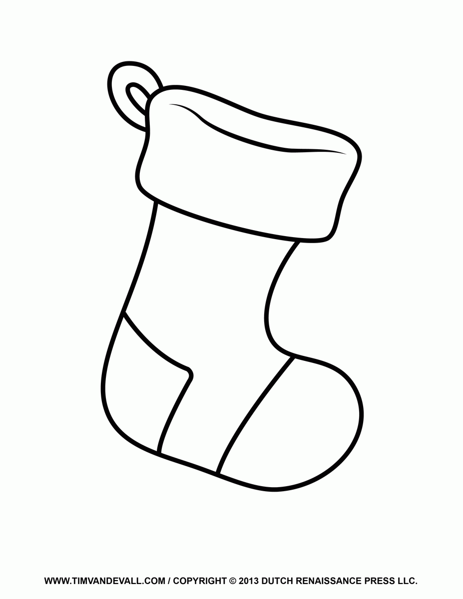 Free Christmas Stocking Template, Clip Art  Decorations