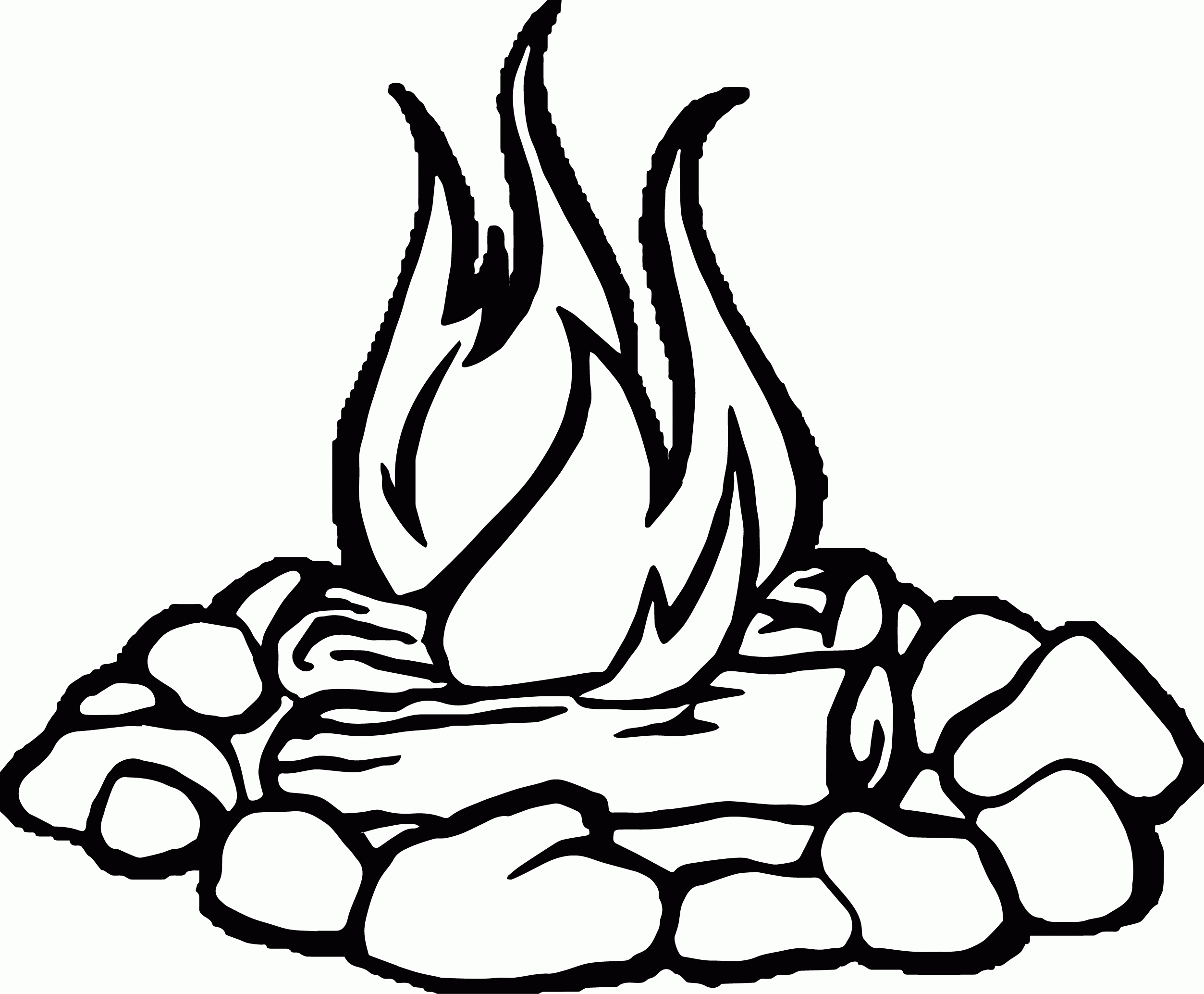 Camp Fire 2 Coloring Page