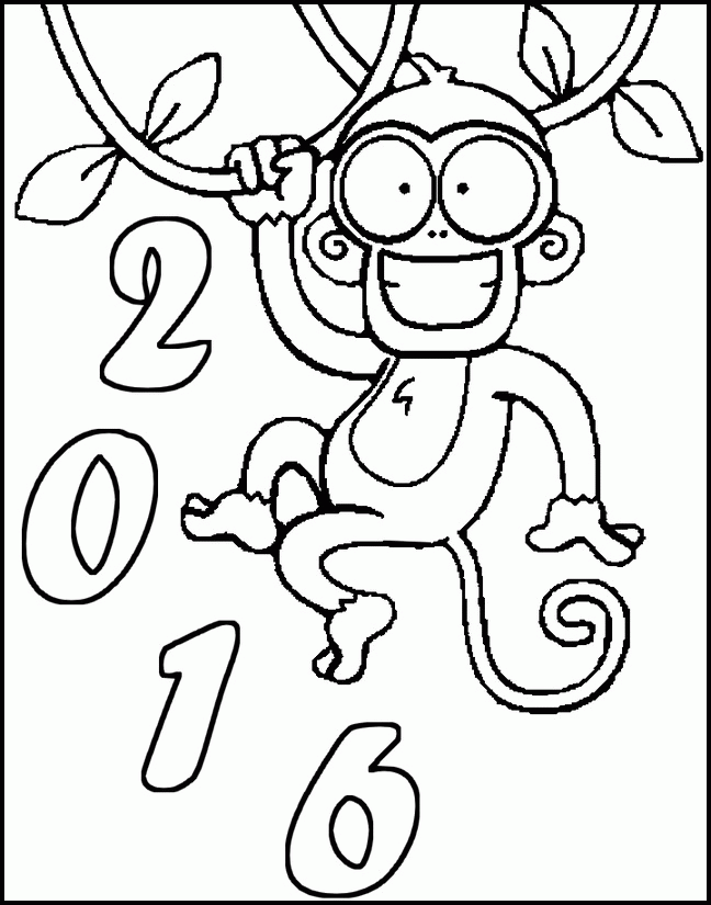  Year Of Monkey Printable Coloring Pages - Curious George