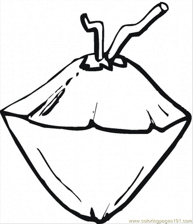 Coconut Drink Coloring Pages | Coloring Pages For All Ages