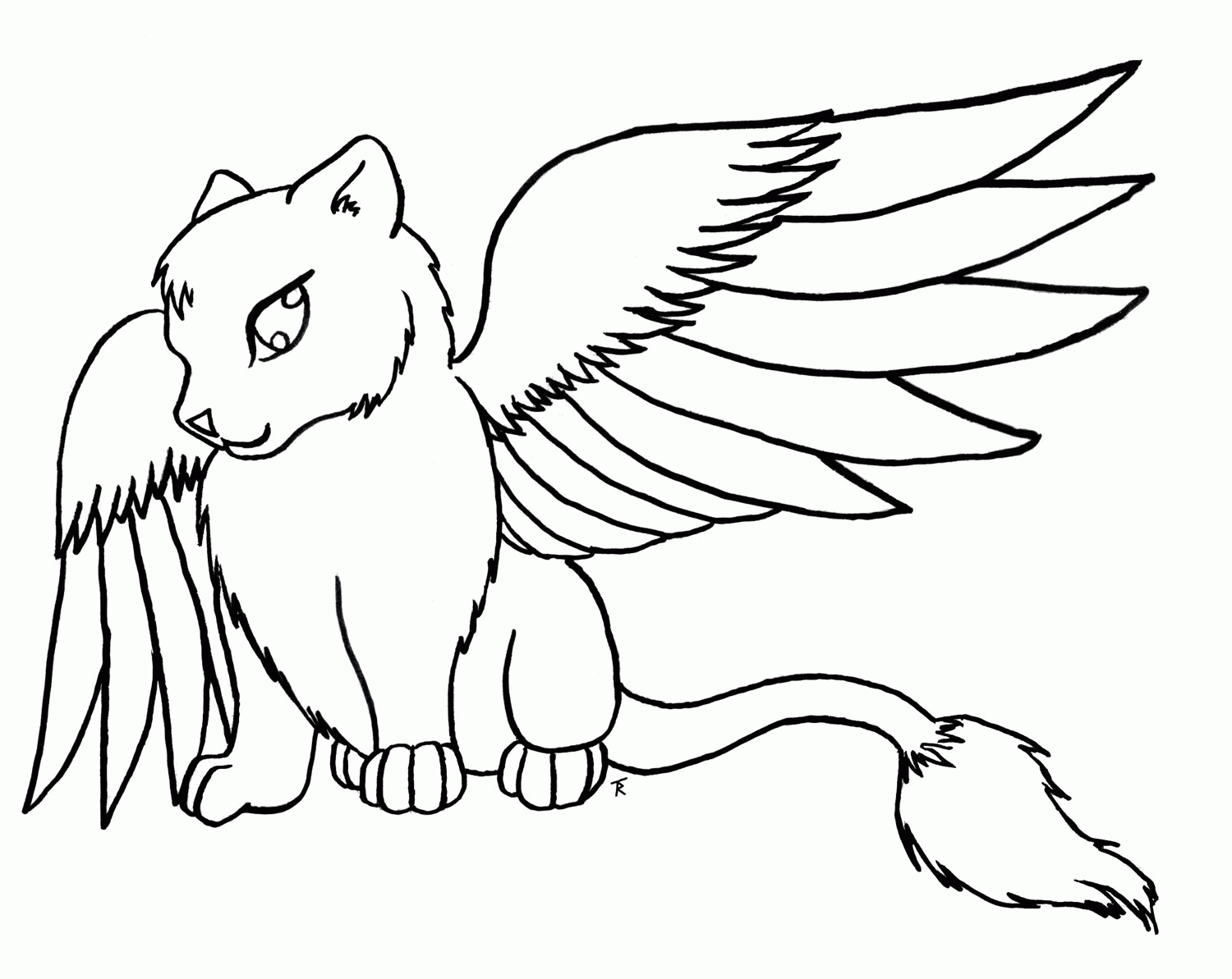Free Wolves With Wings Coloring Pages, Download Free Clip Art, Free