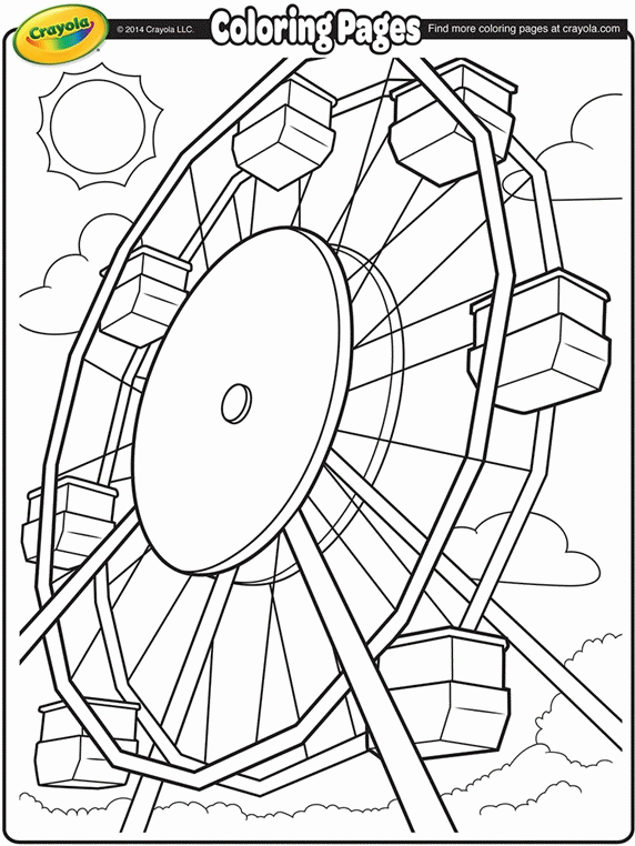 Ferris Wheel Coloring Page