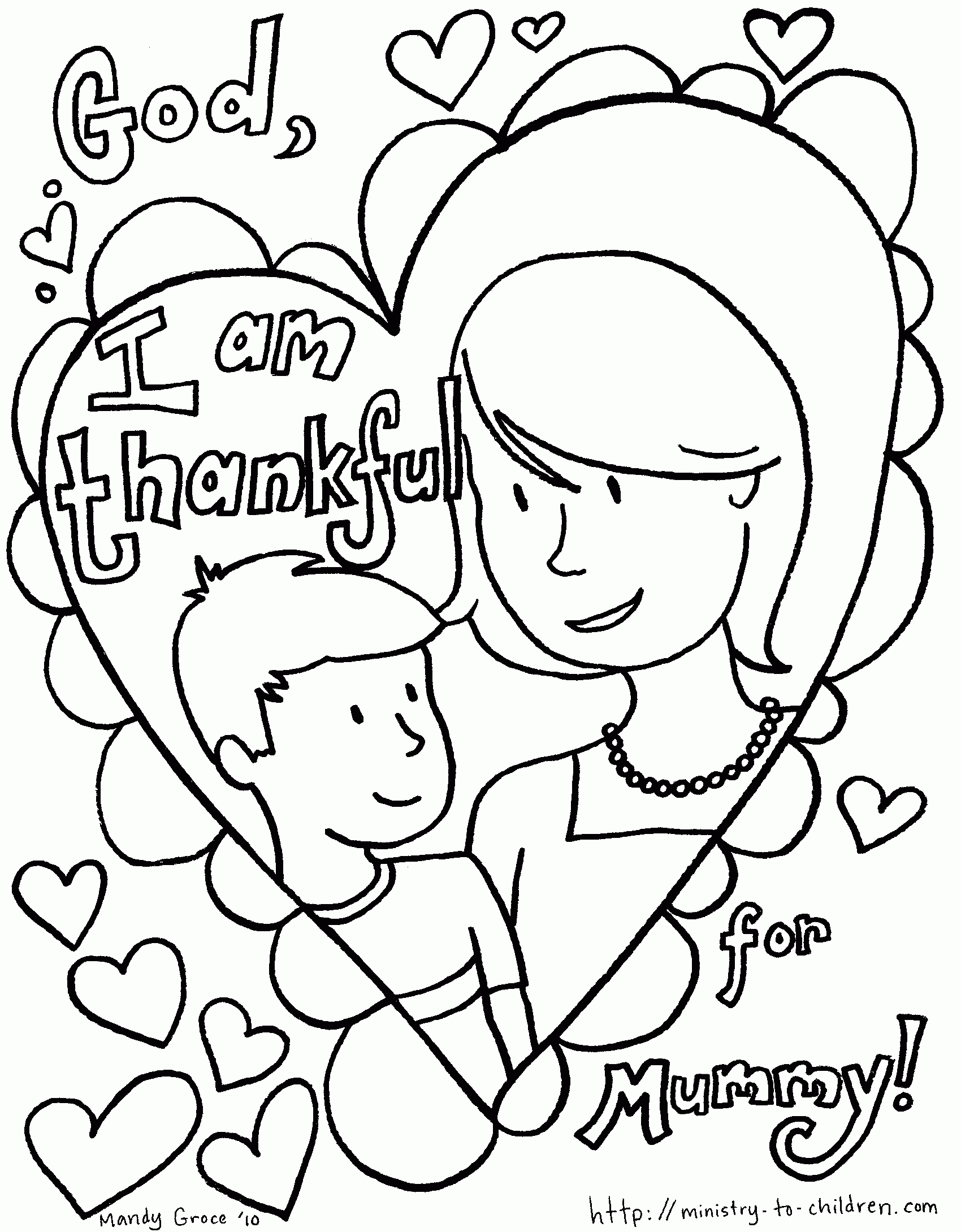 Cartoon Mothers Day Coloring Pages | Coloring Pages For All Ages