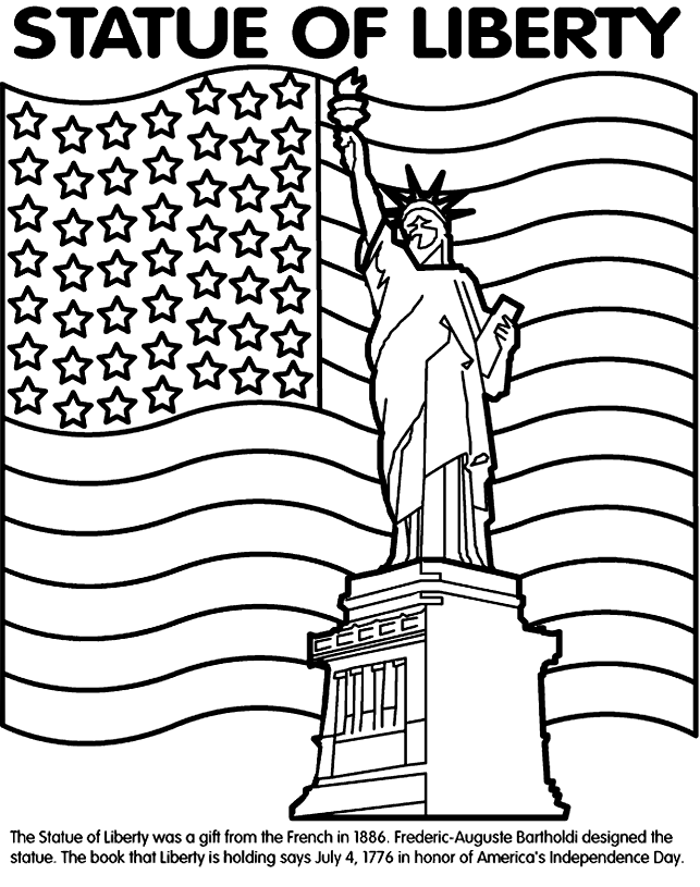 USA Flag and Liberty Coloring Pages | New Coloring Pages