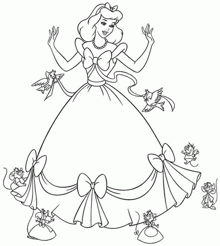 cinderella printable coloring page - Clip Art Library