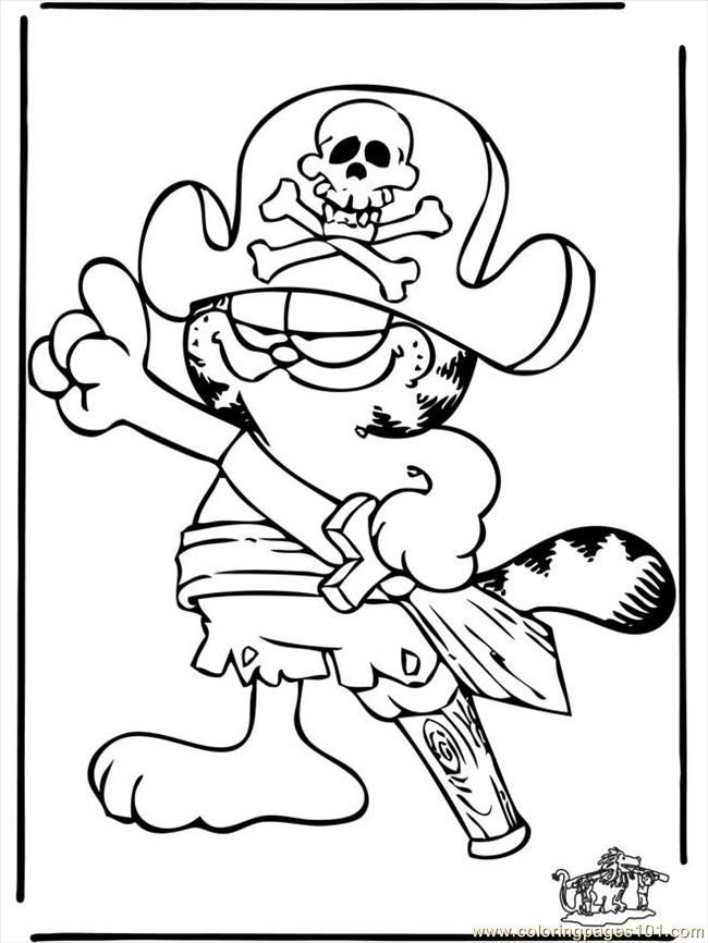Coloring Pages Garfield 3 B3184 (Cartoons  Garfield)| free printable