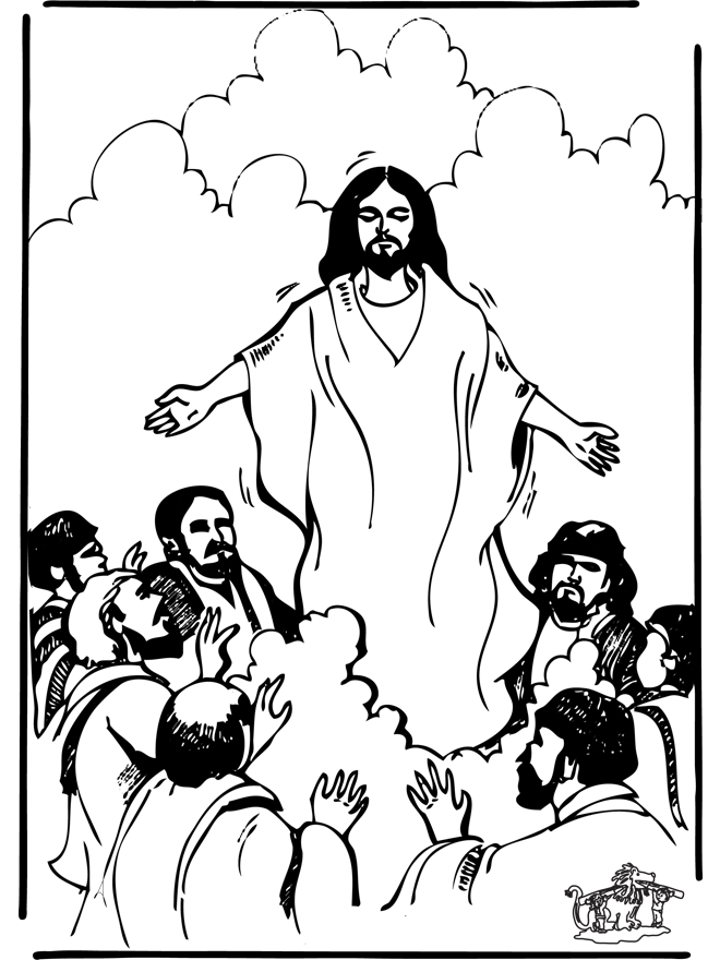 ascension of jesus coloring page - Clip Art Library.