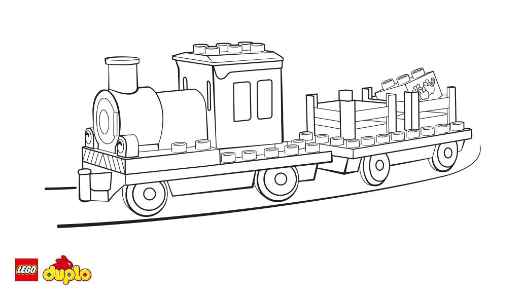 LEGO® DUPLO® Train coloring page - Coloring page - Activities