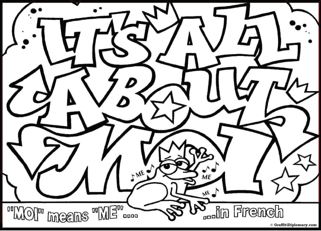 Simple Coloring Pages for Teenagers Graffiti Coloring Pages