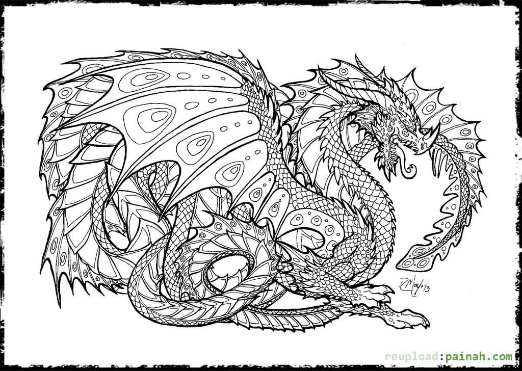Free Download Dragon Coloring Pages Realistic |Free coloring on Clipart Library