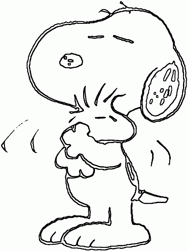 Image - Snoopy-Hug-Woodstock-Tight-Coloring-Pages-600x800