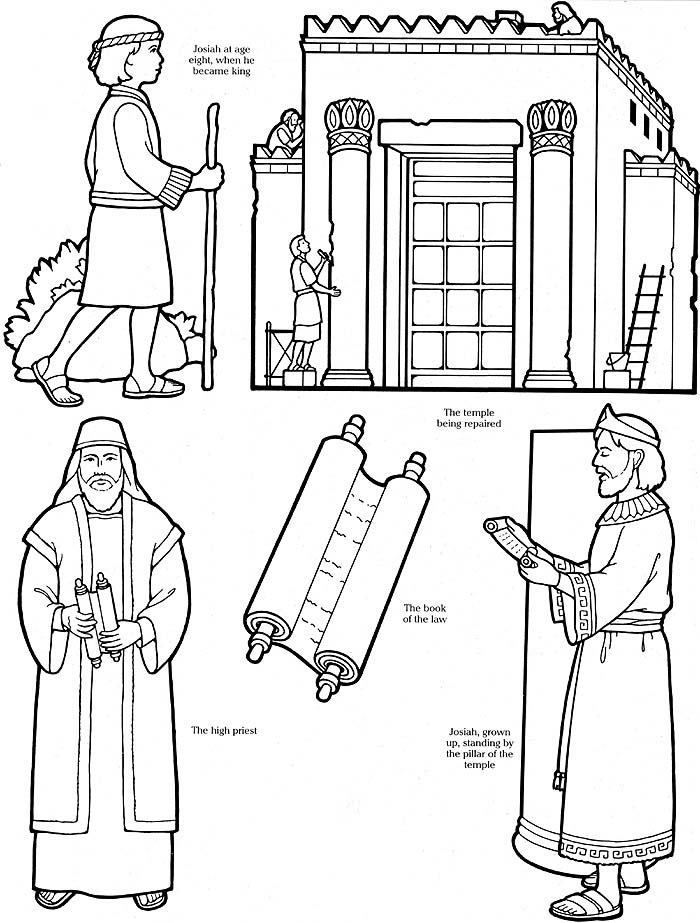  Building The Temple Bible Coloring Pages - King Solomon