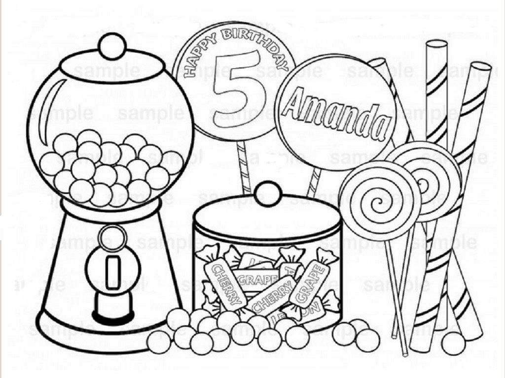 Free Candies Coloring Page, Download Free Candies Coloring Page ...