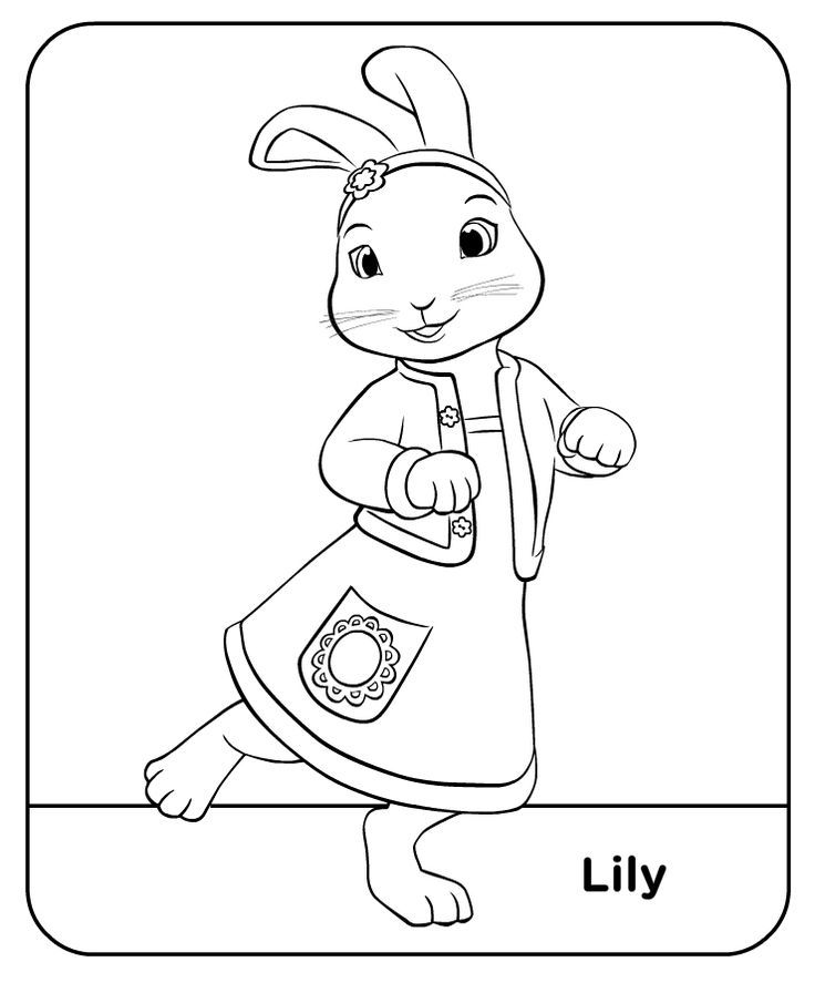 Peter Rabbit Colouring Pages Clip Art Library