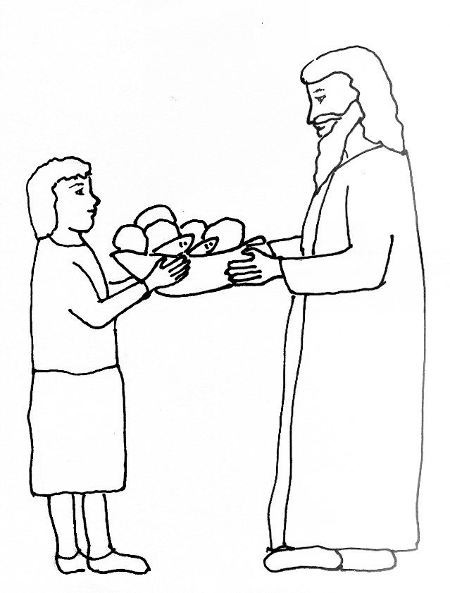 feeding the 5000 coloring pages