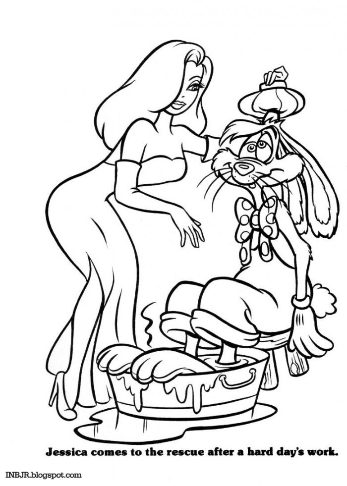 Clip Arts Related To : roger and jessica rabbit coloring pages. view all Ro...