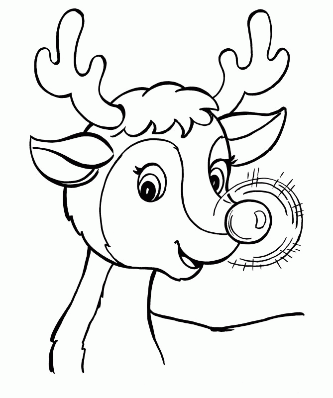 rudolph reindeer drawing