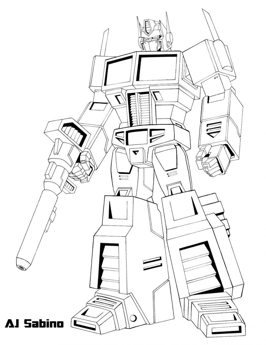 Free Transformers Coloring Pages Optimus Prime, Download Free