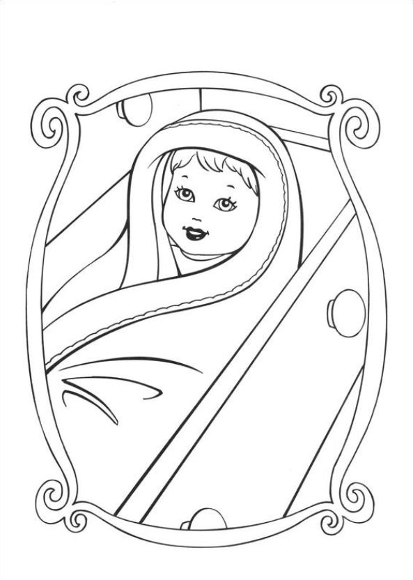 coloring pages of Barbie, the Princess