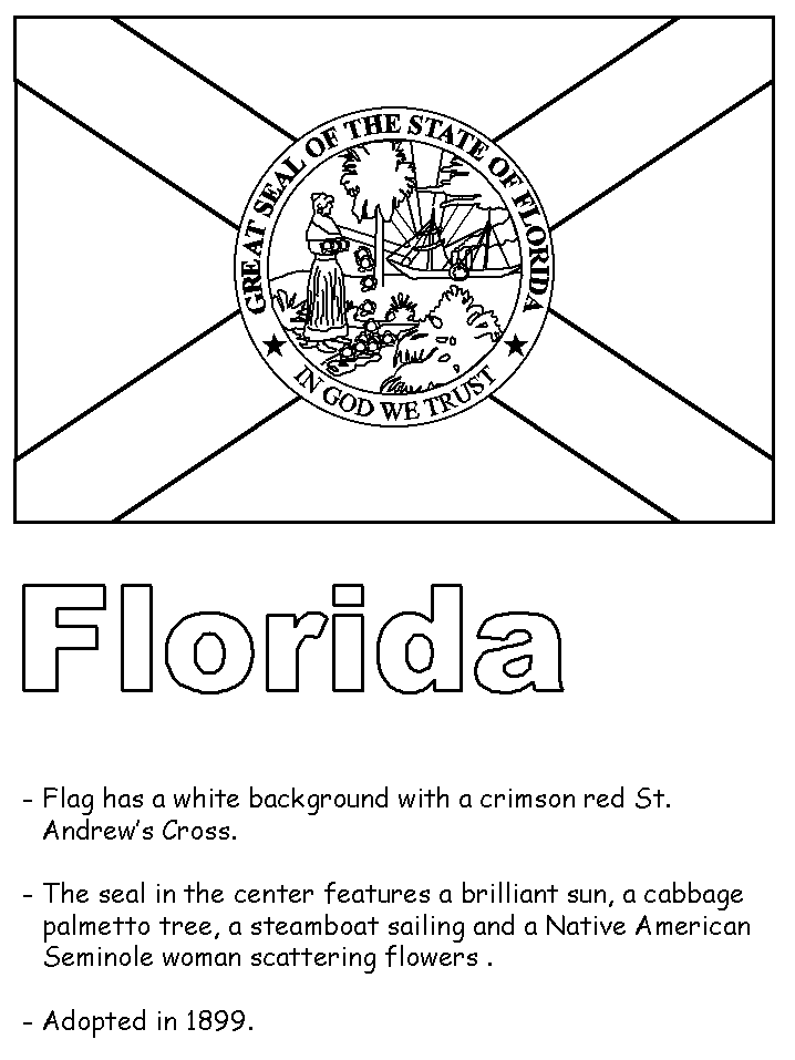 School Projects | Florida, Coloring Pages and US states