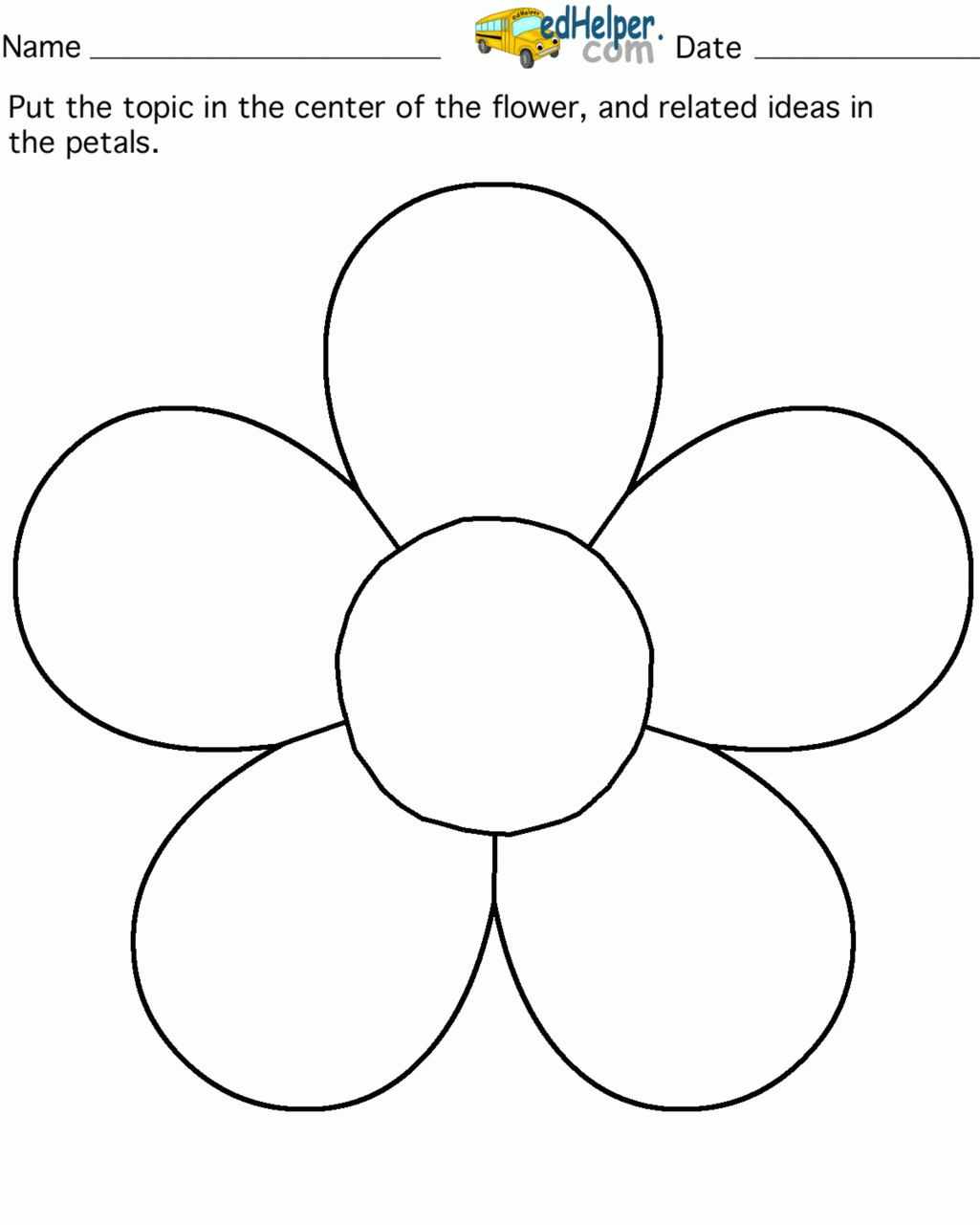 Free Coloring Pages Of Flower Petal Flowers With Petals Coloring