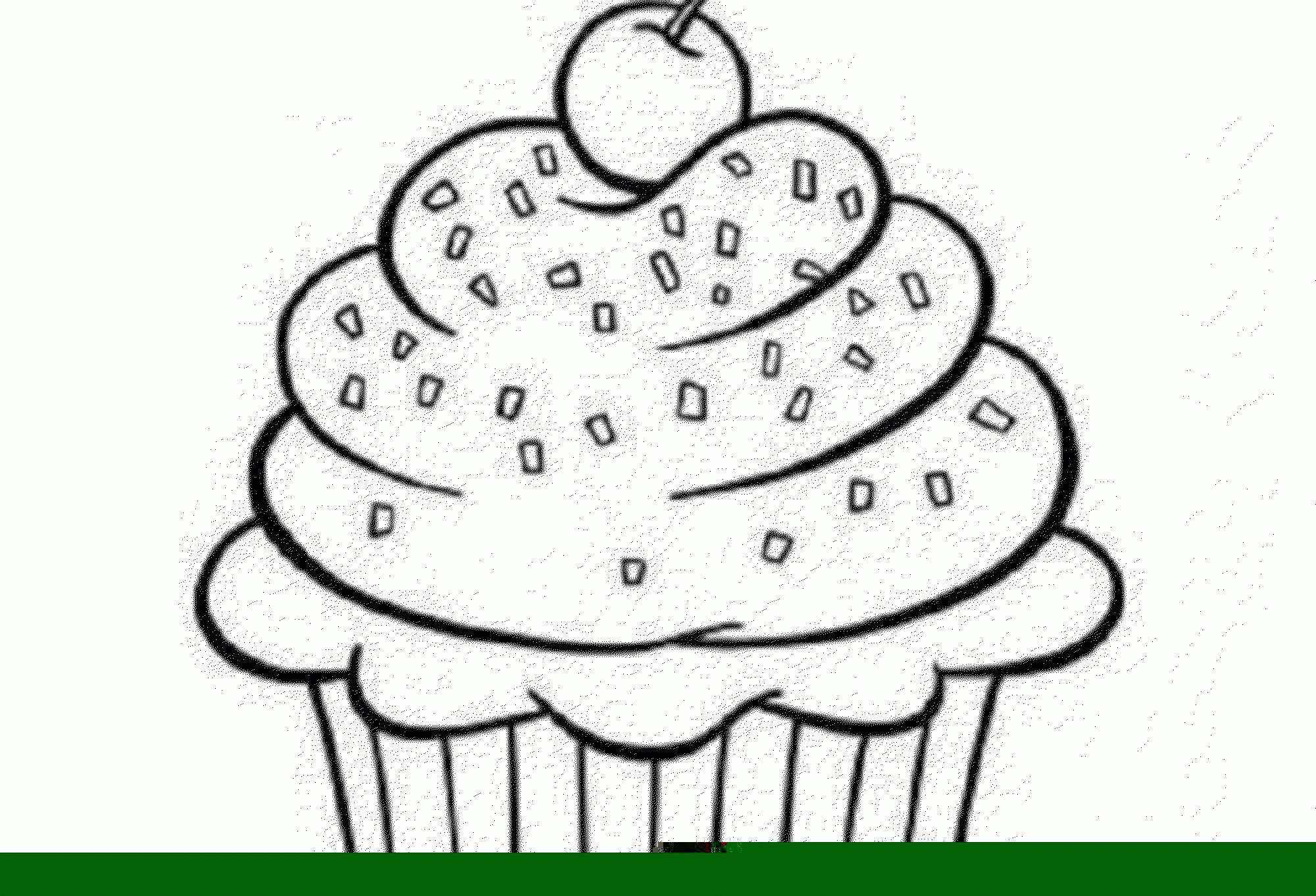 Get Free Printable Cupcake| Coloring Pages for Kids 