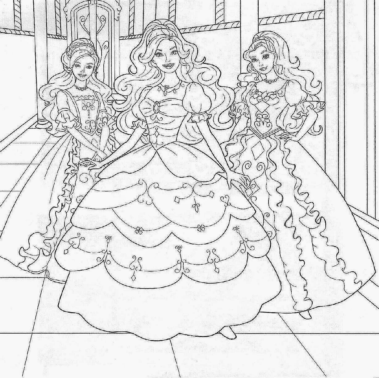 colouring pages for girls barbie   Clip Art Library