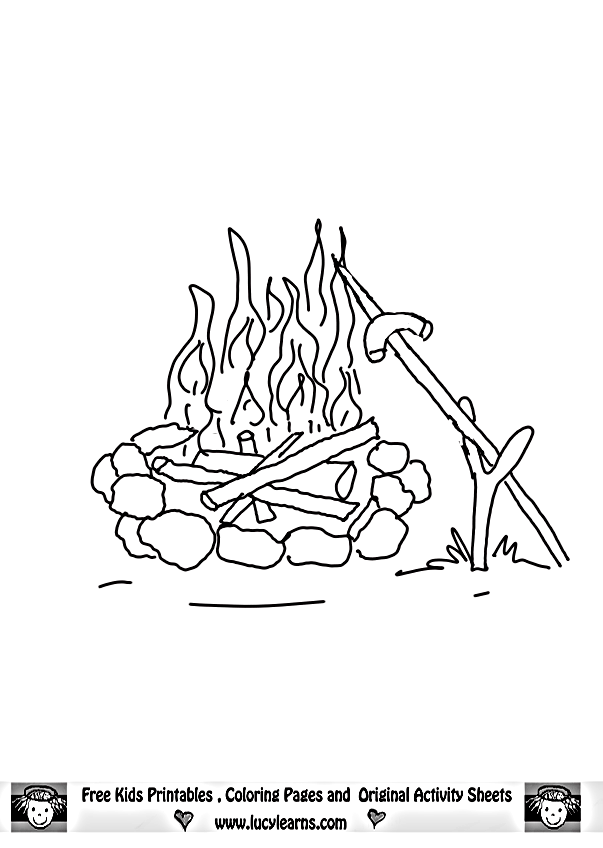 Camping Coloring Pages,Lucy Learns Summer 