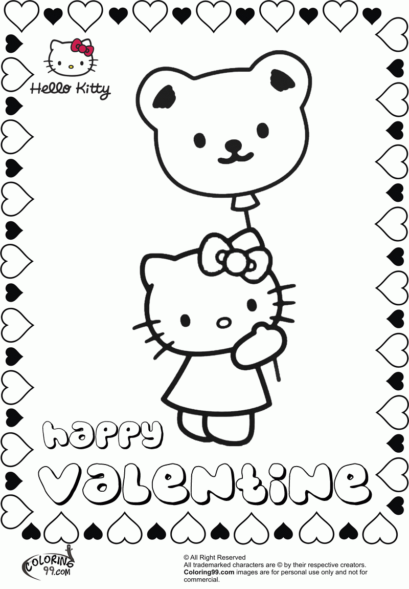 Free Free Hello Kitty Valentine Coloring Pages, Download Free Free