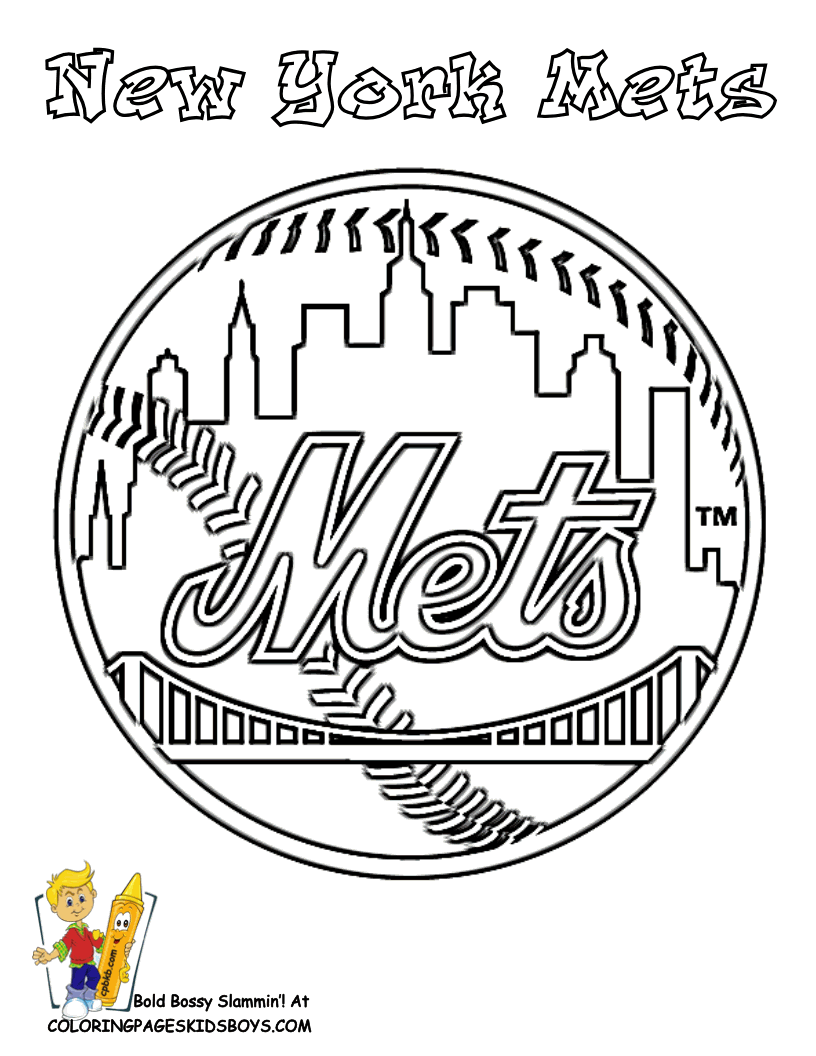 Mets Coloring Page
