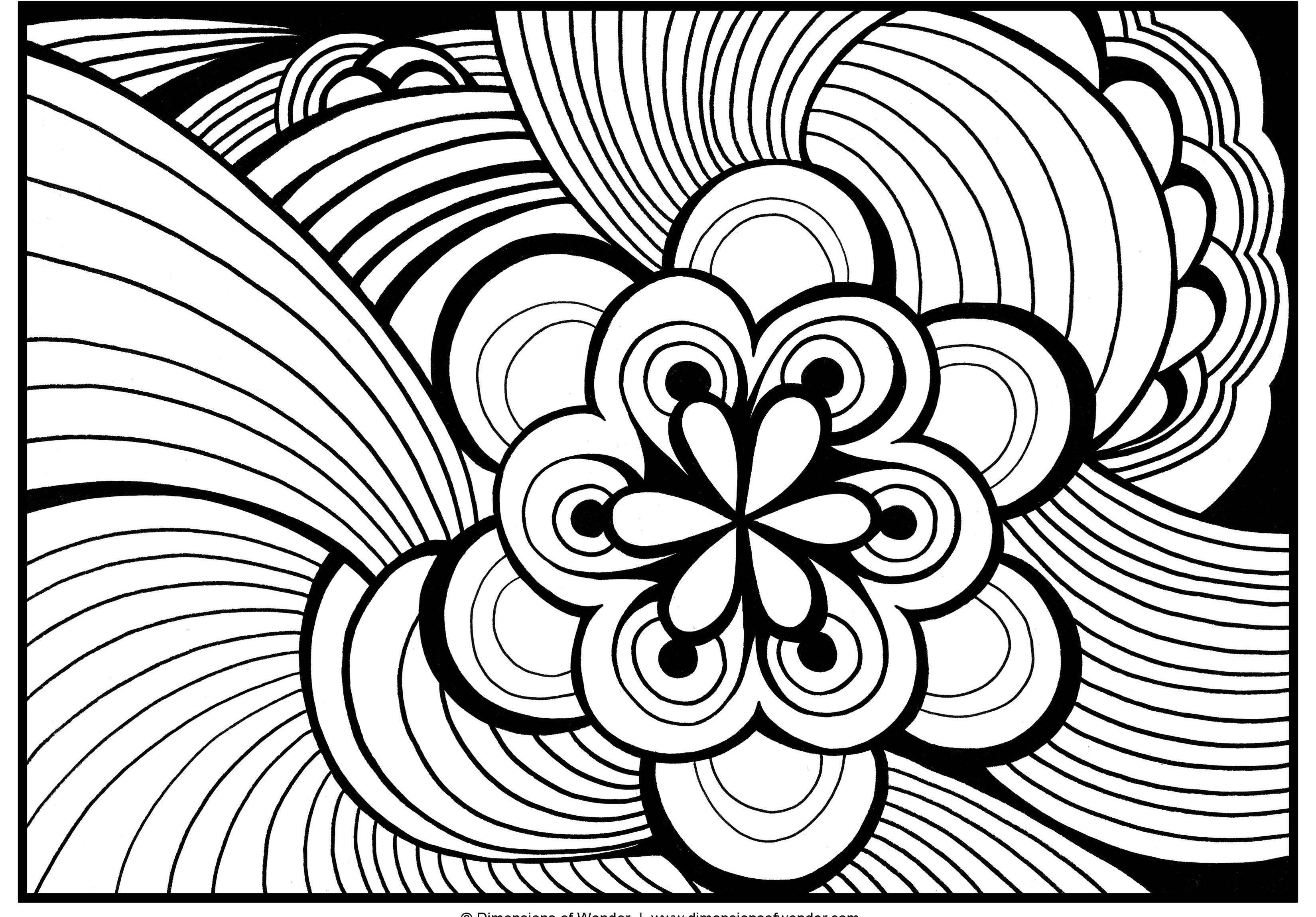 Printable Coloring Pages For Adults Abstract.