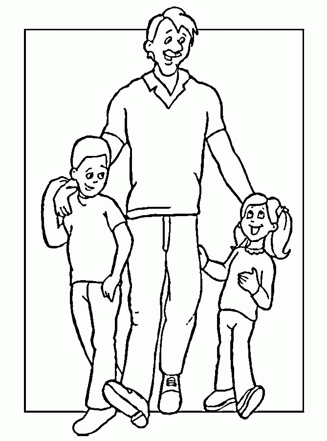 Printable coloring pages for Dad � Cute! | Sketches