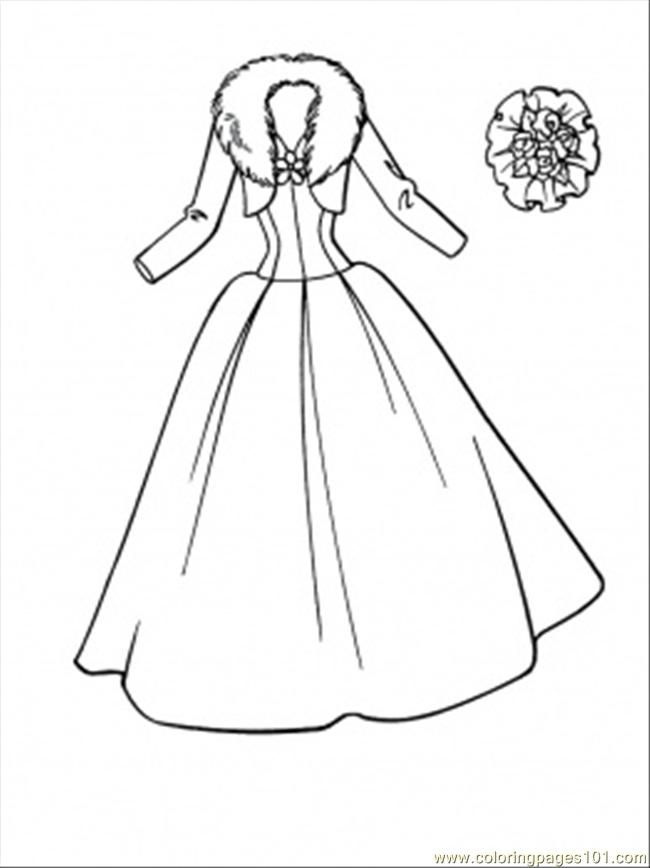 Dress wedding Coloring sheets for wedding dresses