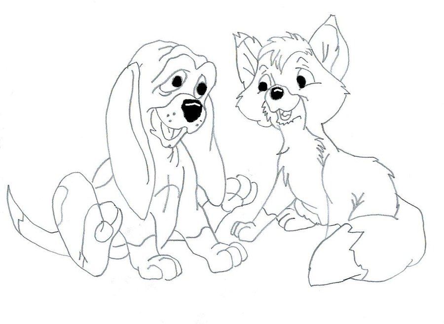 Clip Arts Related To : vixey fox and the hound drawing. view all Fox An...