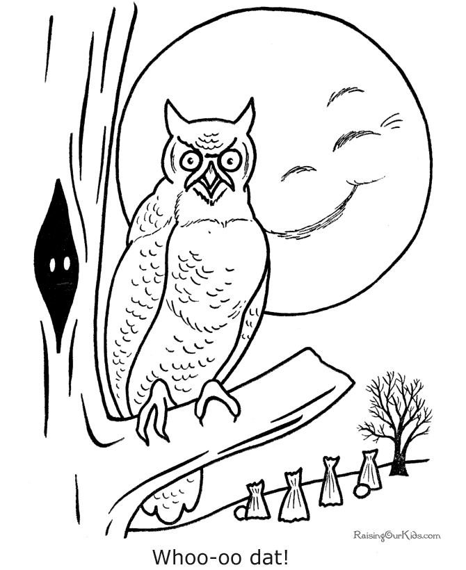these printable halloween owl coloring pages provide hours