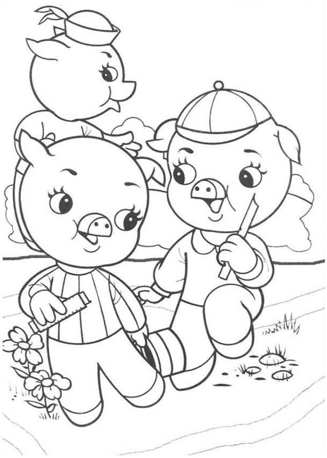 Little Pigs Coloring Page | Free Printable Coloring Pages
