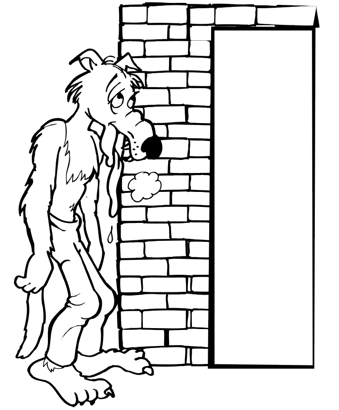 Three little pigs wolf coloring pages