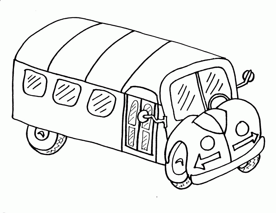 schoolbus Colouring Pages